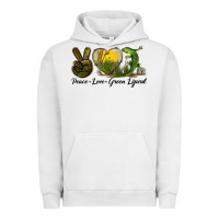 Pigment Lunar Rock peace love green lizard Urban Hoodie - LillyAllenDesigns