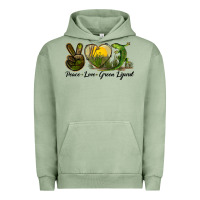 Pigment Oil Green peace love green lizard Urban Hoodie - LillyAllenDesigns