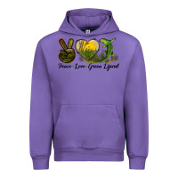Tulip peace love green lizard Urban Hoodie - LillyAllenDesigns