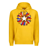 Lemon american flag and sunflower with star Premium Hoodie - Artiststas