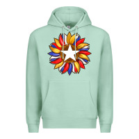 Seafoam american flag and sunflower with star Premium Hoodie - Artiststas