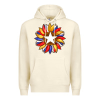 Sandshell american flag and sunflower with star Premium Hoodie - Artiststas