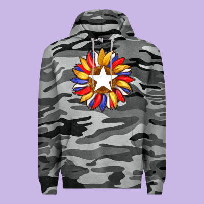American Flag And Sunflower With Star Premium Hoodie Designed By Artiststas