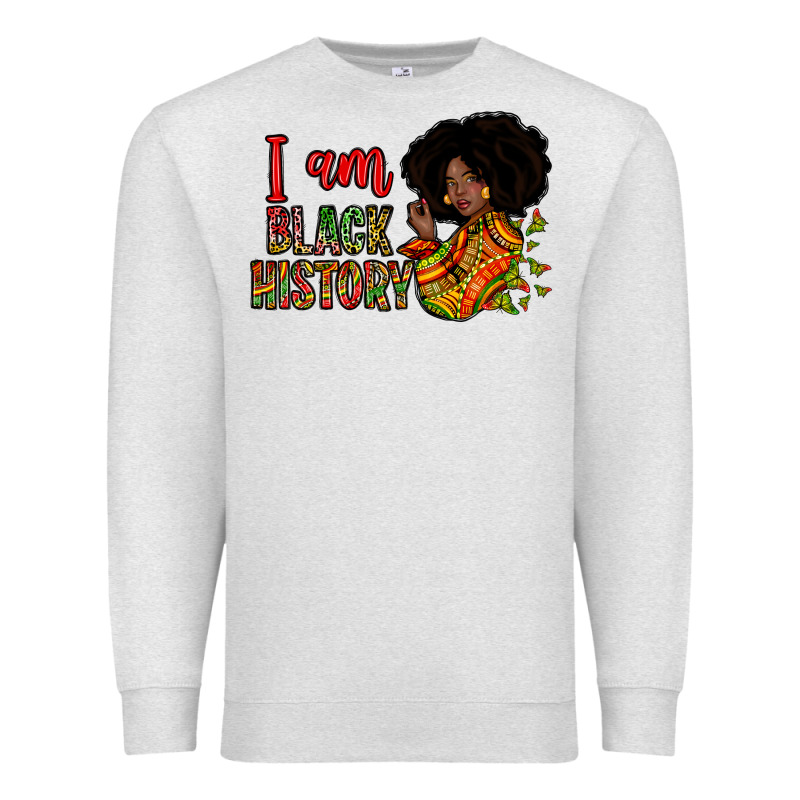 I Am Black History Premium Sweatshirt by Zillion Design Studio | Teevron
