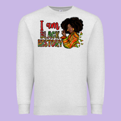 I Am Black History Premium Sweatshirt Designed By Zillion Design Studio