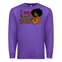 Purple I am black history Premium Sweatshirt - Zillion Design Studio