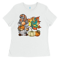 White it's fall y'all gnome Ladies Tee - BarkalooDesign