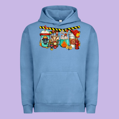 Firefighter Coffee Urban Hoodie Designed By Jasminsmagicworld