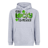 Heather Grey st. Patrick's day one lucky teacher Heavyweight Hoodie - RanaPortraitStore