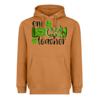St. Patrick's Day One Lucky Teacher Heavyweight Hoodie | Teevron