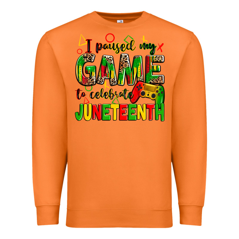 I Paused My Game To Celebrate Juneteenth Premium Sweatshirt by Zillion Design Studio | Teevron