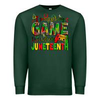 Sports Green I paused my game to celebrate Juneteenth Premium Sweatshirt - Zillion Design Studio