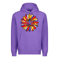 Purple america with american flag colors and sunflower with star Premium Hoodie - Artiststas