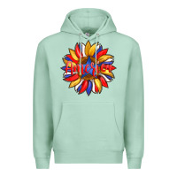 Seafoam america with american flag colors and sunflower with star Premium Hoodie - Artiststas