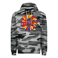 Slate Camo america with american flag colors and sunflower with star Premium Hoodie - Artiststas