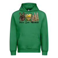 Emerald Peace Love Meerkats Urban Hoodie - LillyAllenDesigns