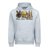 Heather Grey Peace Love Meerkats Urban Hoodie - LillyAllenDesigns