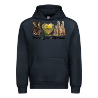 Navy Peace Love Meerkats Urban Hoodie - LillyAllenDesigns