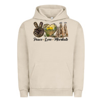Pigment French Oak Peace Love Meerkats Urban Hoodie - LillyAllenDesigns