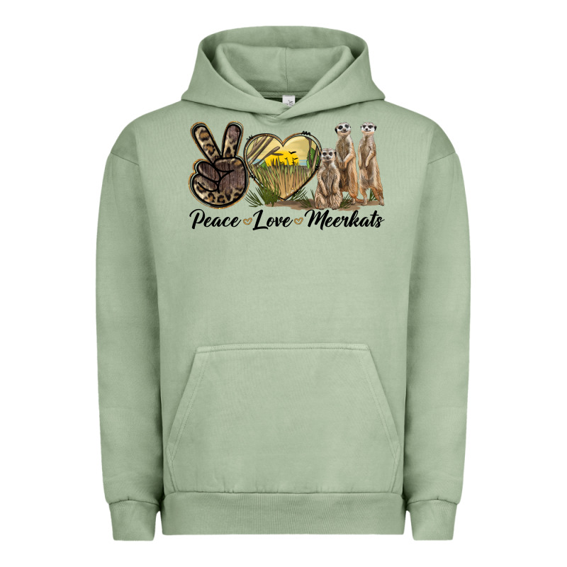 Peace Love Meerkats Urban Hoodie by LillyAllenDesigns | Teevron