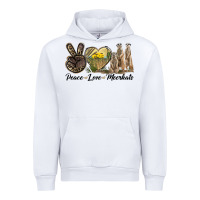 White Peace Love Meerkats Urban Hoodie - LillyAllenDesigns