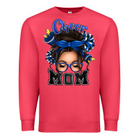 Cardinal cheer mom messy bun Premium Sweatshirt - texasbilliewilder