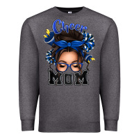 Charcoal Heather cheer mom messy bun Premium Sweatshirt - texasbilliewilder