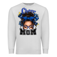 Dove Grey cheer mom messy bun Premium Sweatshirt - texasbilliewilder