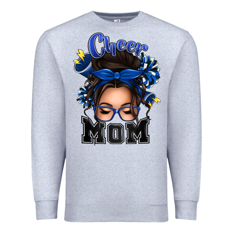Cheer Mom Messy Bun Premium Sweatshirt by texasbilliewilder | Teevron