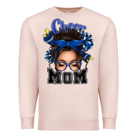 Pale Pink cheer mom messy bun Premium Sweatshirt - texasbilliewilder