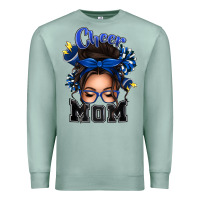 Seafoam cheer mom messy bun Premium Sweatshirt - texasbilliewilder