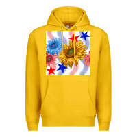 Lemon patriotic sunflowers Premium Hoodie - BundleAndBundleShop