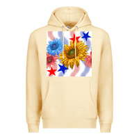 Pina Colada patriotic sunflowers Premium Hoodie - BundleAndBundleShop