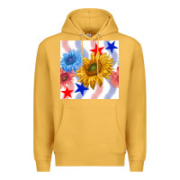 Mustard patriotic sunflowers Premium Hoodie - BundleAndBundleShop
