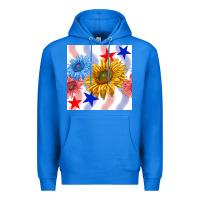 True Royal patriotic sunflowers Premium Hoodie - BundleAndBundleShop