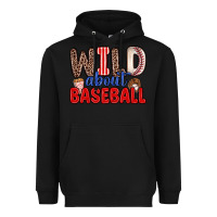 Black wild about baseball Heavyweight Hoodie - Zillion Design Studio