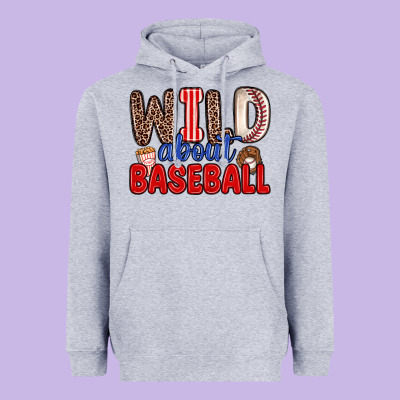 Wild About Baseball Heavyweight Hoodie Designed By Zillion Design Studio