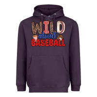 Plum wild about baseball Heavyweight Hoodie - Zillion Design Studio
