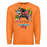 Carrot summer vibes messy bun Premium Sweatshirt - Zillion Design Studio