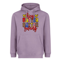 Lavender hey batter batter swing softball Heavyweight Hoodie - Zillion Design Studio