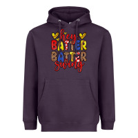 Plum hey batter batter swing softball Heavyweight Hoodie - Zillion Design Studio