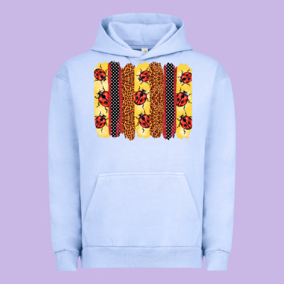 Ladybug  Brushstrokes Urban Hoodie Designed By Barkaloodesign