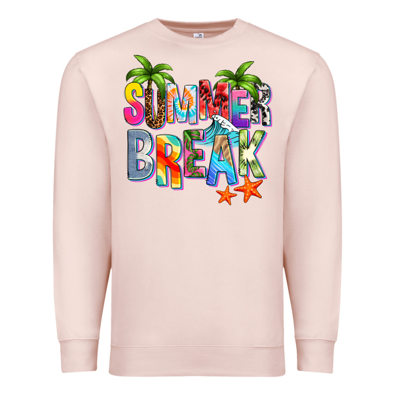 Summer Break Premium Sweatshirt by Zillion Design Studio | Teevron