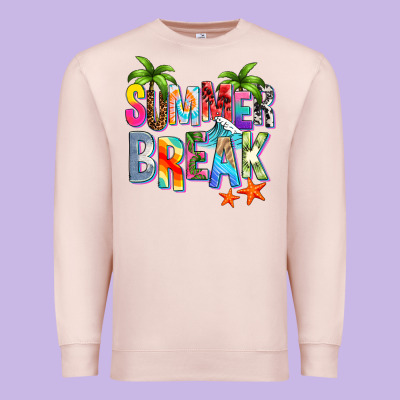 Summer Break Premium Sweatshirt Designed By Zillion Design Studio
