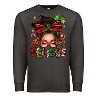 Smoke christmas believe afro messy bun Premium Sweatshirt - texasbilliewilder