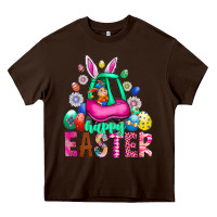 Chocolate Brown Easter Heavy Core Tee - CowhideDigitalArt