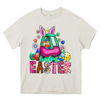 Cream Easter Heavy Core Tee - CowhideDigitalArt