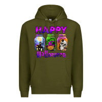 Army Green happy halloween Premium Hoodie - JahusDesignShop