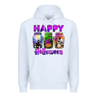 White happy halloween Premium Hoodie - JahusDesignShop