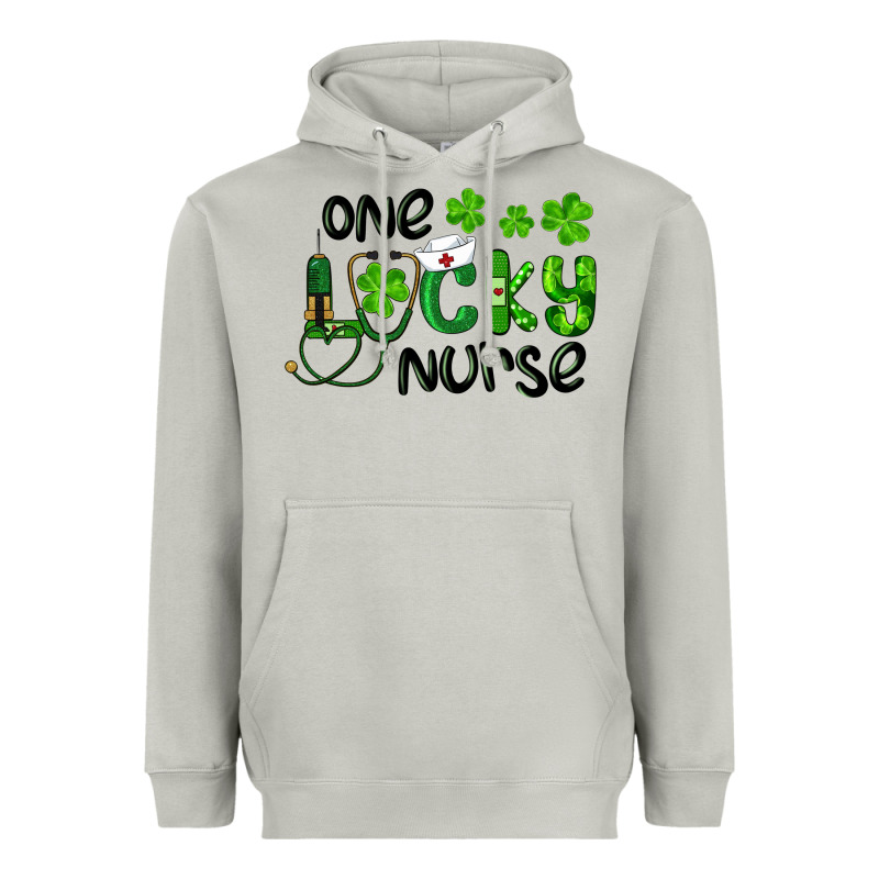 St. Patrick's Day One Lucky Nurse Heavyweight Hoodie by RanaPortraitStore | Teevron